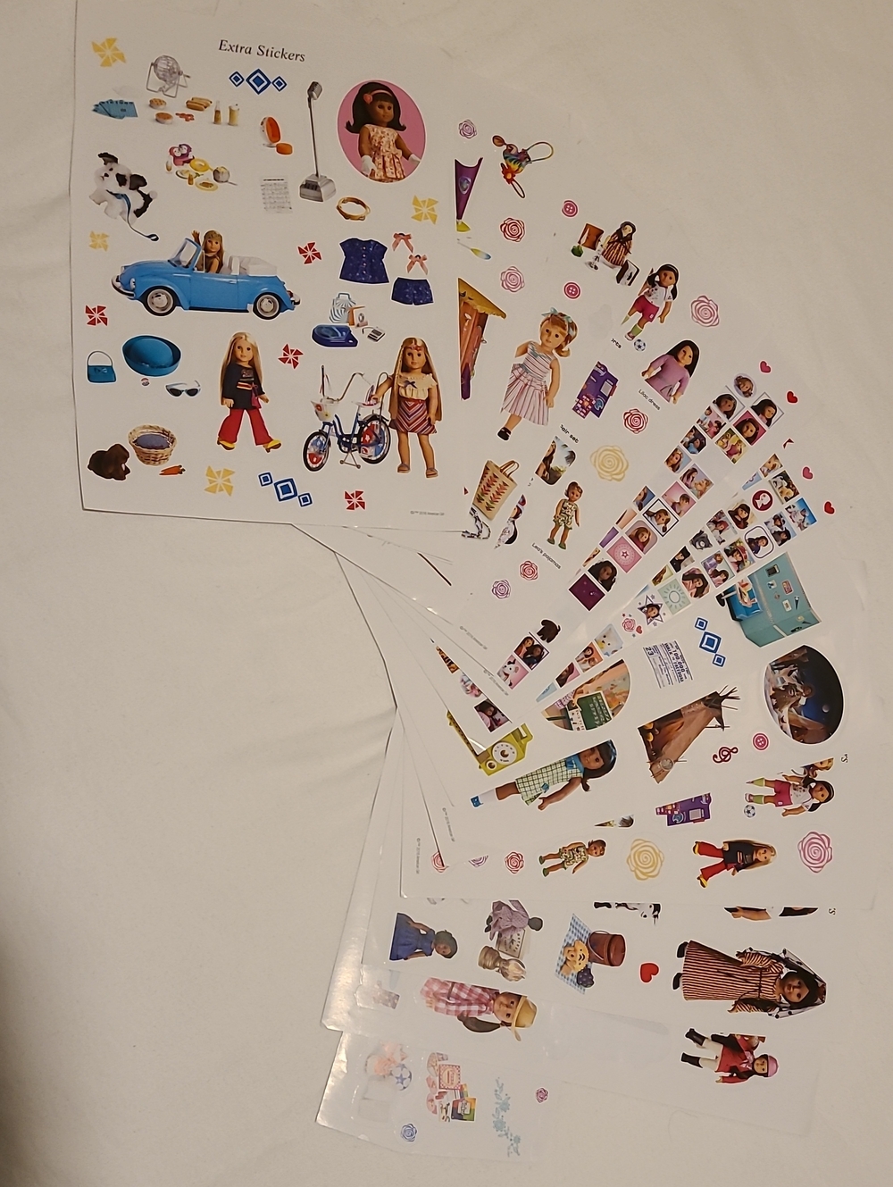 American Girl Doll Stickers, 2016, Approx 12 Pages